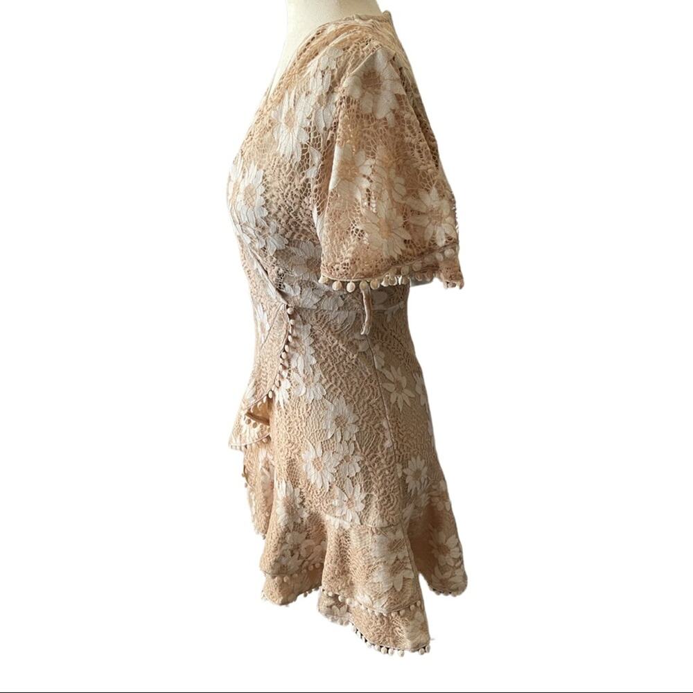 Saints + Secrets Beige & White Lace Dress XS - Picture 5 of 15